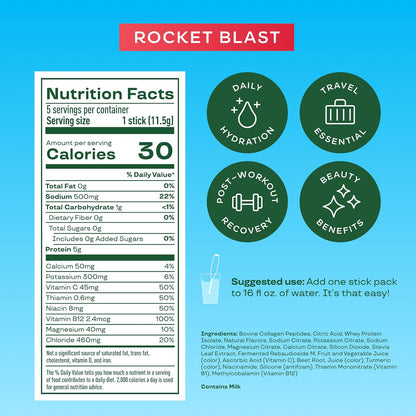 Bloom Energy Sticks Strawberry Watermelon and Hydration Sticks Rocket Blast Bundle