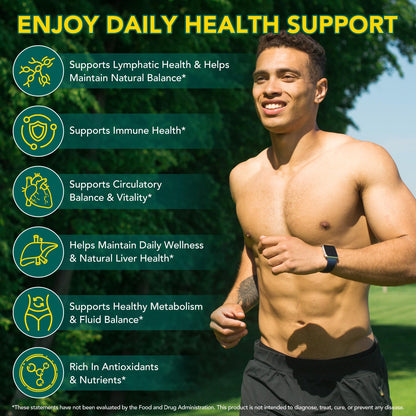 Lymphatic Drainage Supplements, Lymphatic Drainage Capsules Supplement - Wellness Complex Formula 21 in 1 - Aescia, Turmeric, Bromelain, Echinacea & More - Lymph System Support Capsule Easy Store OMZOK buy supplements Au