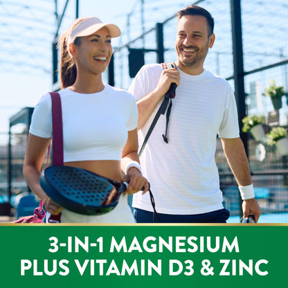 Nature's Truth Triple Magnesium Complex Supplement | 60 Capsules | Glycinate, Citrate & Malate | with D3 & Zinc | Vegetarian, Non-GMO, & Gluten Free Nature's Truth buy supplements Au