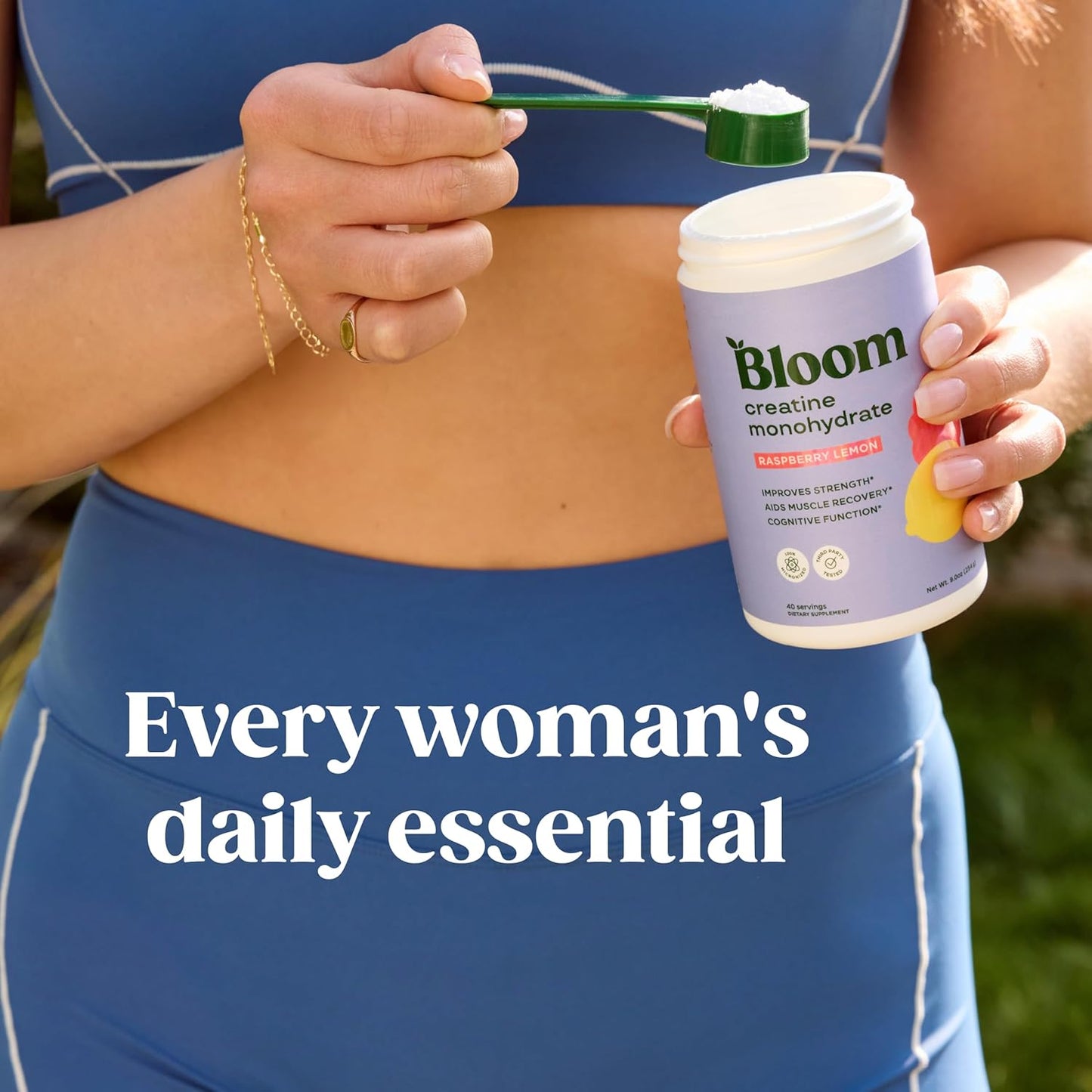 Bloom Creatine Monohydrate Bundle, Unflavored + Raspberry Lemon