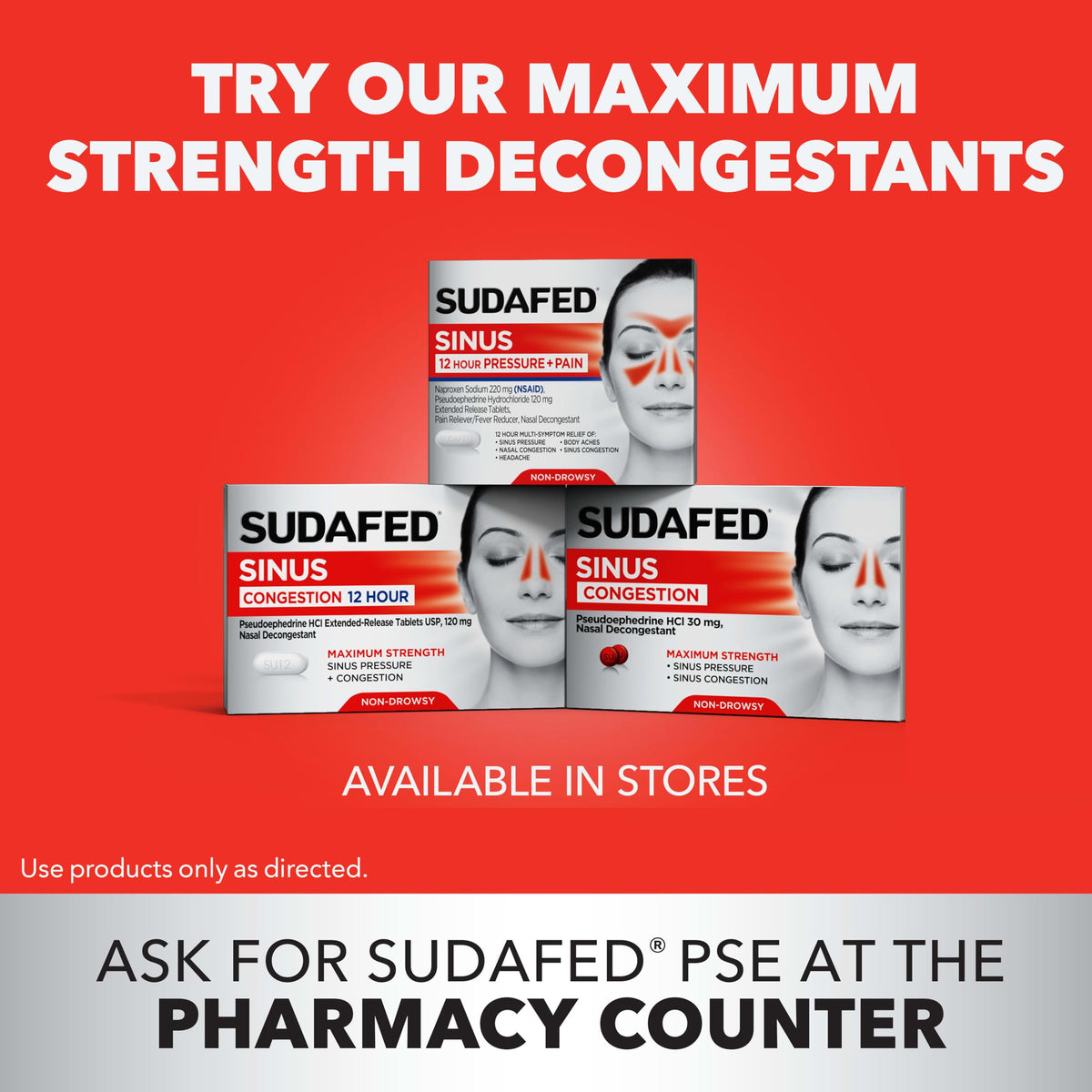 Sudafed PE Sinus Congestion Day + Night Maximum Strength Decongestant & Antihistamine Tablets with Phenylephrine HCl & Diphenhydramine HCl, Helps Nasal & Sinus Pressure & Congestion, 20 ct Sudafed buy supplements Au