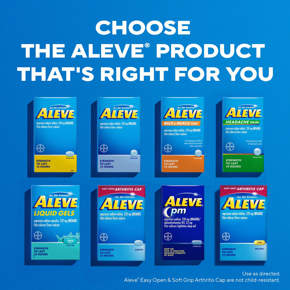 Aleve Pain Reliever & Fever Reducer Naproxen Sodium Caplets, Body and Arthritis Pain Reliever, Medicine for Adults and Children Ages 12 and Up, 60 Individual Pouches Aleve buy supplements Au