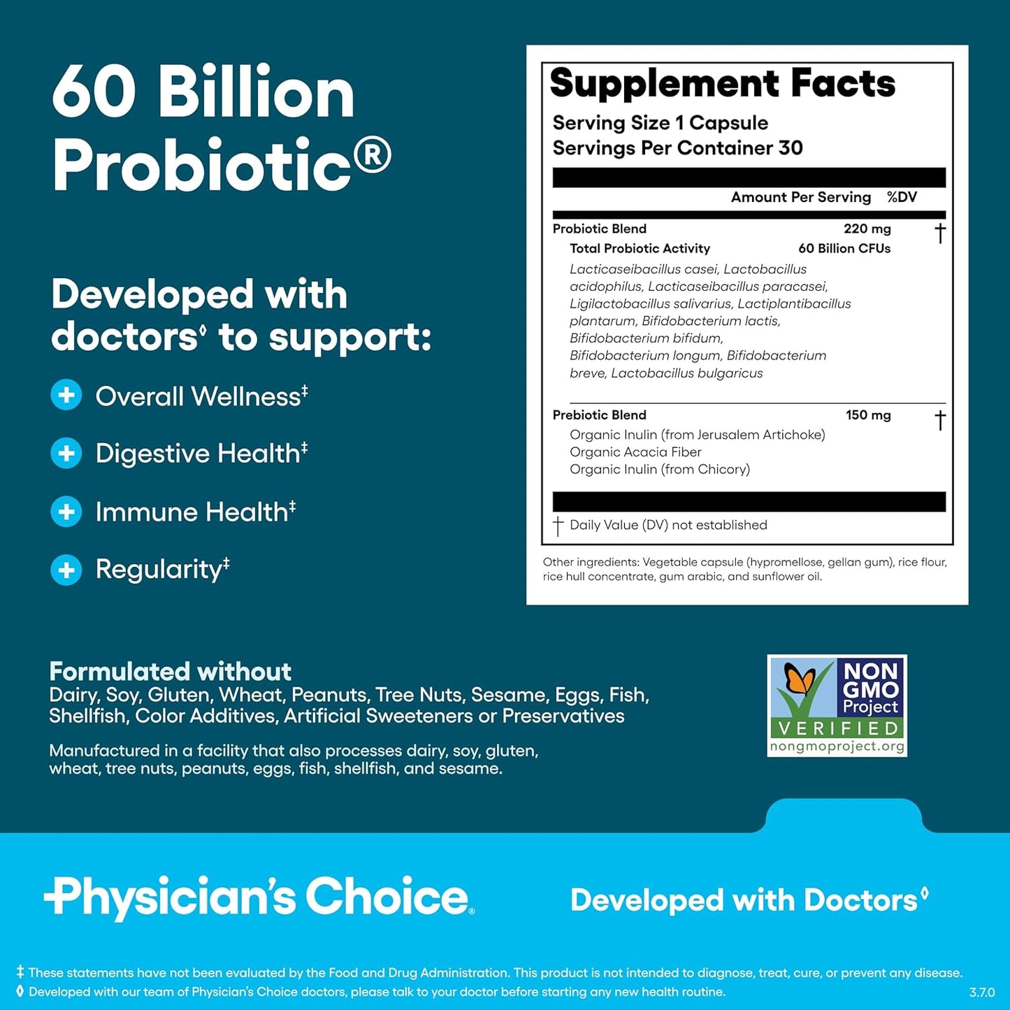 Physician's CHOICE Gut Guardian Bundle: Advanced Bloating & Digestion Support with 60 Billion Probiotic, Digestive Enzymes & Bloat + Gas Probiotic - Daily Gut Health Support for Women and Men