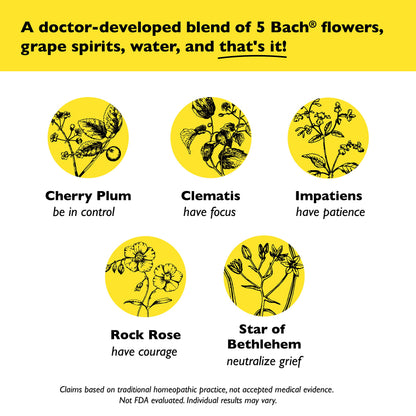 Bach Rescue Remedy Dropper, Natural Stress Relief, Homeopathic Flower Essence, Vegan, Gluten & Sugar-Free, Non-Habit Forming, 2 Pack, 10mL Ea Visit The Rescue Store