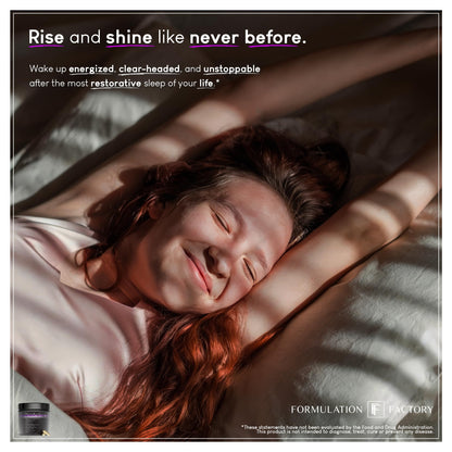 Formulation Factory The Night Before 10-in-1 Sleep Support | Melatonin 4mg, Magnesium Glycinate 300mg, L-Theanine, Glycine & More | Supports Relaxation,