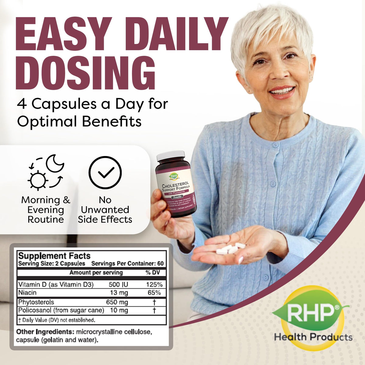 Advanced Cholesterol Health Complex with Plant Sterols. Cholesterol & Lipid Support Supplement for Healthy Heart & Cholesterol Levels for Men & Women. 120 Capsules RHPBuy Supplements Australia