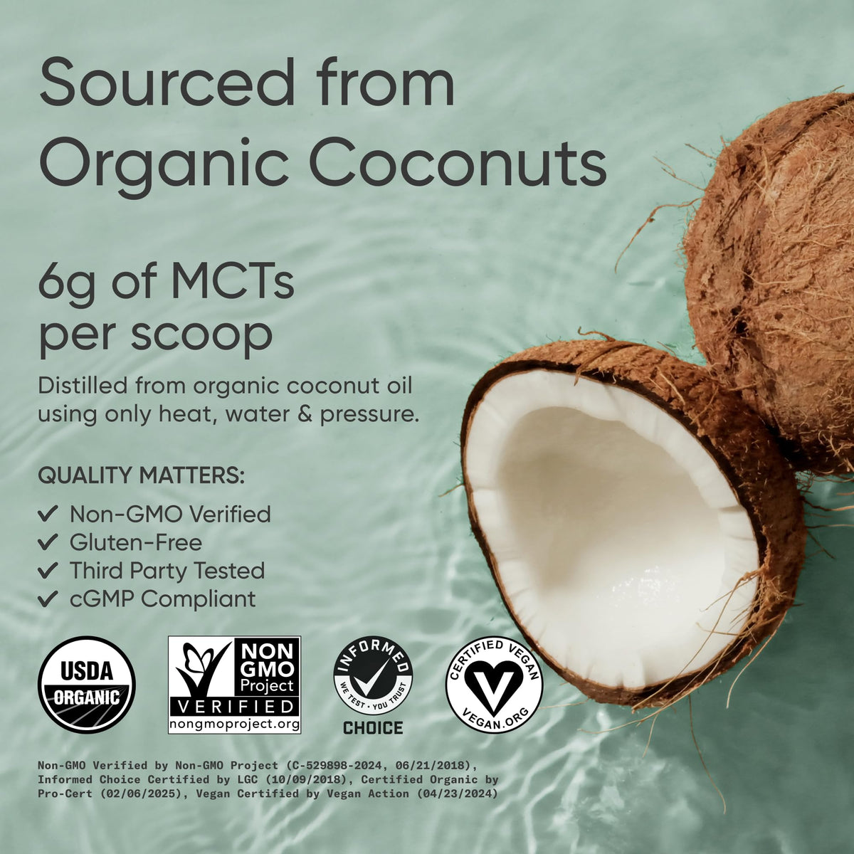 Sports Research Organic MCT Oil Powder - Keto & Vegan MCTs C8, C10 from Coconuts - Fatty Acid Brain & Body Fuel*, Non-GMO & Gluten Free - Unflavored, Perfect in Coffee, Tea & Protein Shakes - 10.6 oz Sports Research buy supplements Au