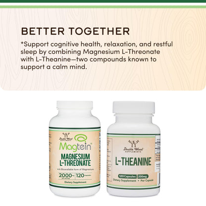 Magnesium L Threonate, Magtein - NSF Certified - Sleep and Cognitive Support – High Absorption