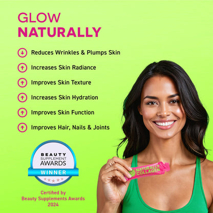 Naturally Collagen - Premium Hydrolyzed Liquid Marine Collagen Supplement - 8000mg of Collagen per Sachet Plus 180mg VIT C - Natural Tropical Fruit Flavour - 14 Sachets per Box Naturally Collagen buy supplements Au