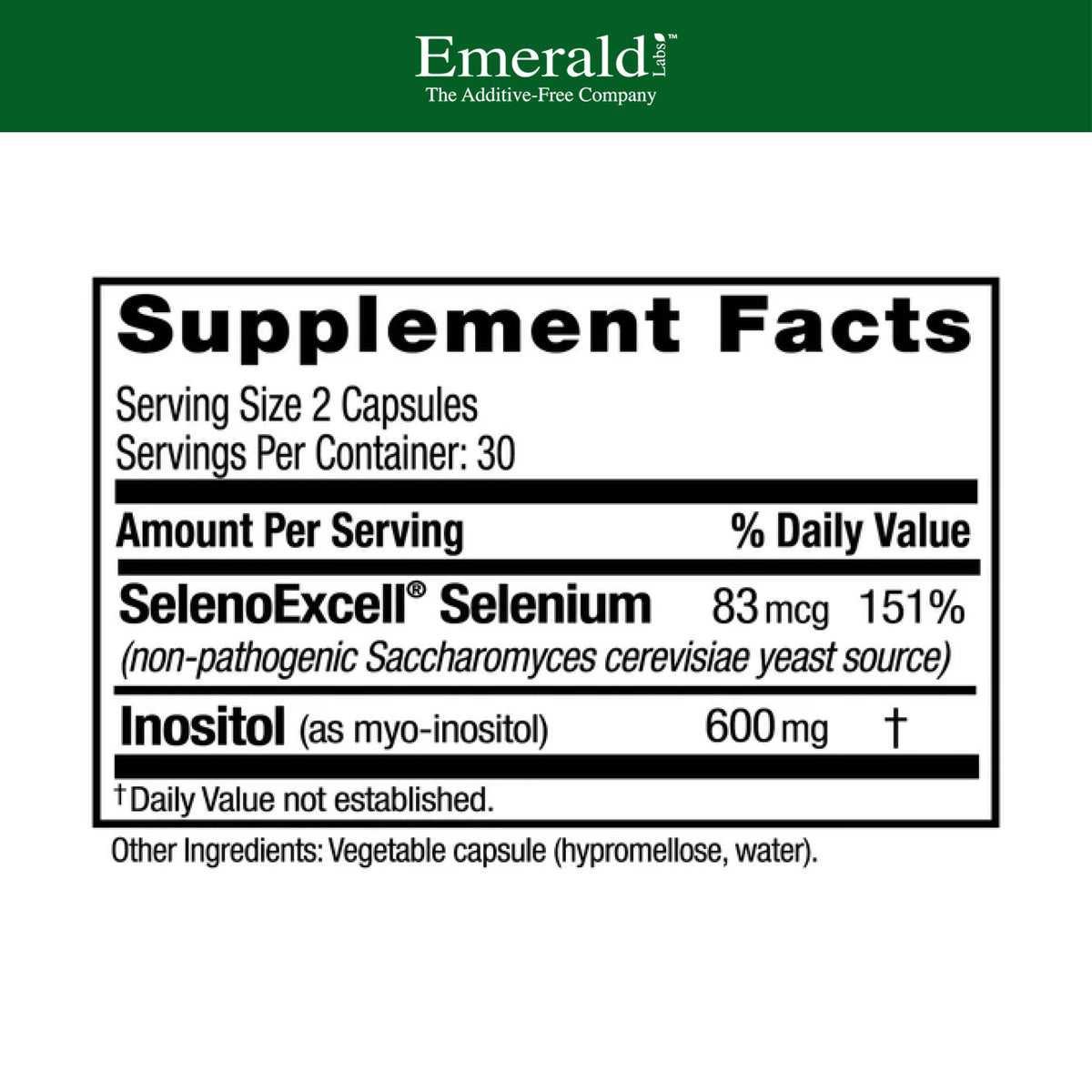 Emerald Labs HashiMune Health - Vegan Thyroid & Immune Support Supplement - Includes SelenoExcell Selenium & Myo-Inositol - 60 Vegetable Capsules (30-Day Supply) EMERALD LABSBuy Supplements Australia