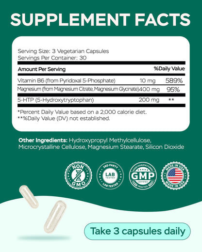 Magnesium Complex for Women – Magnesium for Sleep, Advanced 610mg with Glycinate, Citrate & Vitamin B6 for 3X Absorption + 5-HTP – Supports Sleep, Relaxation, Nerve, Muscle, Bone & Energy Health 4Well Products buy supplements Au