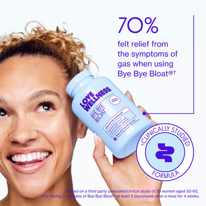 Love Wellness Bye Bye Bloat, Digestive Enzymes | Bloating Relief for Women | Help Reduce Gas Relief & Water Retention | Supports Digestive Health with Fenugreek & Dandelion | 180 Count Love Wellness buy supplements Au