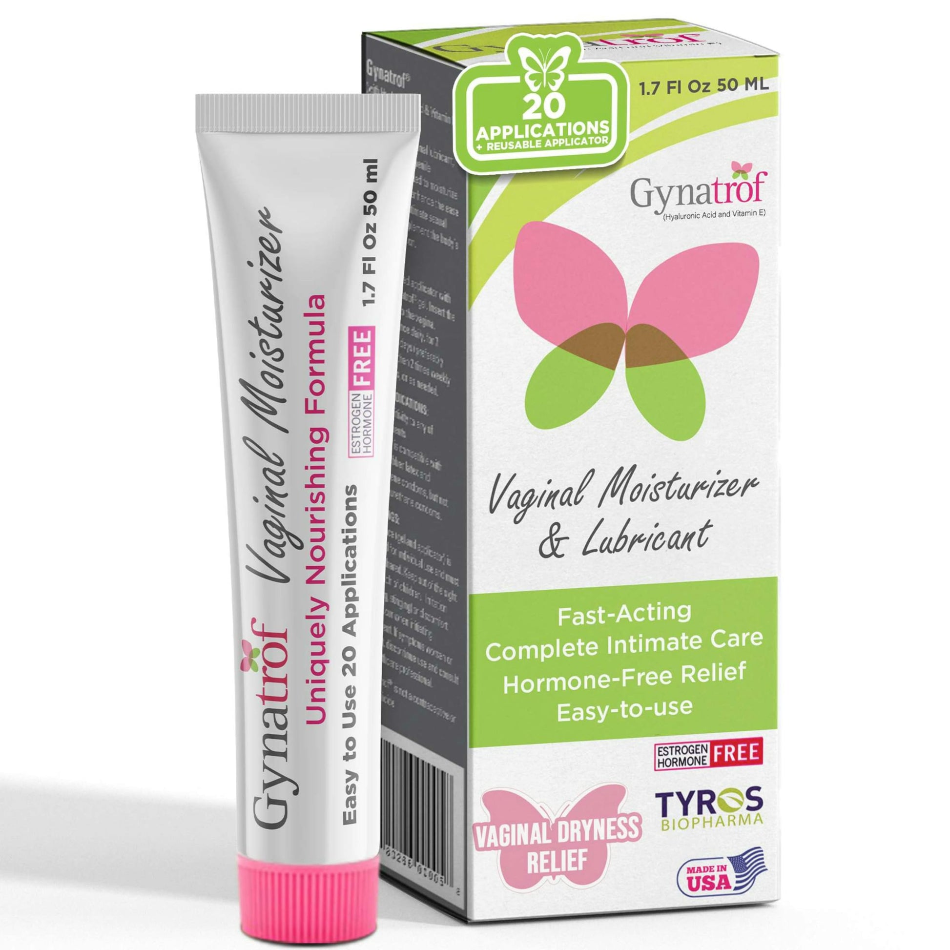Gynatrof Vaginal Moisturizer, Long-Lasting for Vaginal Dryness & Irritation, Hormone-Free Hyaluronic Acid & Vitamin E Feminine Care, Daily Hydration For Intimate Feminine Care, 1.7 fl oz Gynatrof buy supplements Au