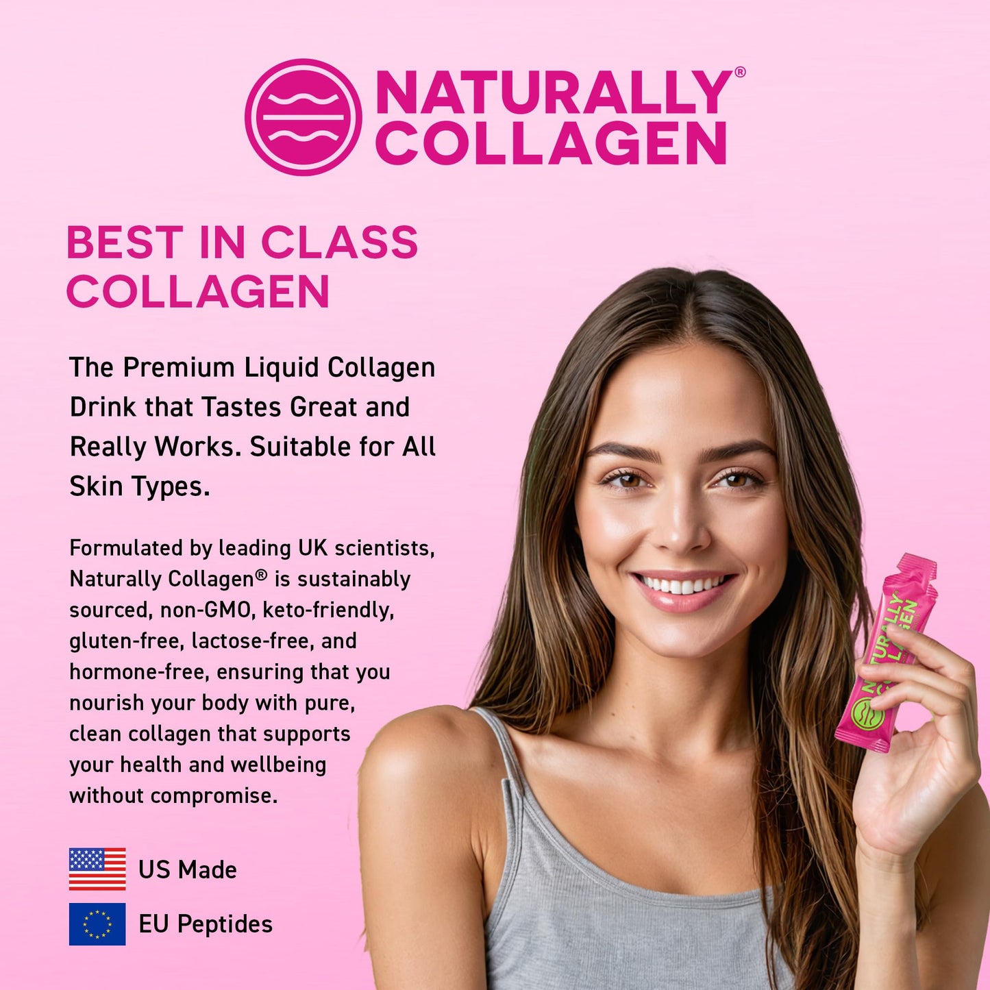 Naturally Collagen - Premium Hydrolyzed Liquid Marine Collagen Supplement - 8000mg of Collagen per Sachet Plus 180mg VIT C - Natural Tropical Fruit Flavour - 14 Sachets per Box Naturally Collagen buy supplements Au