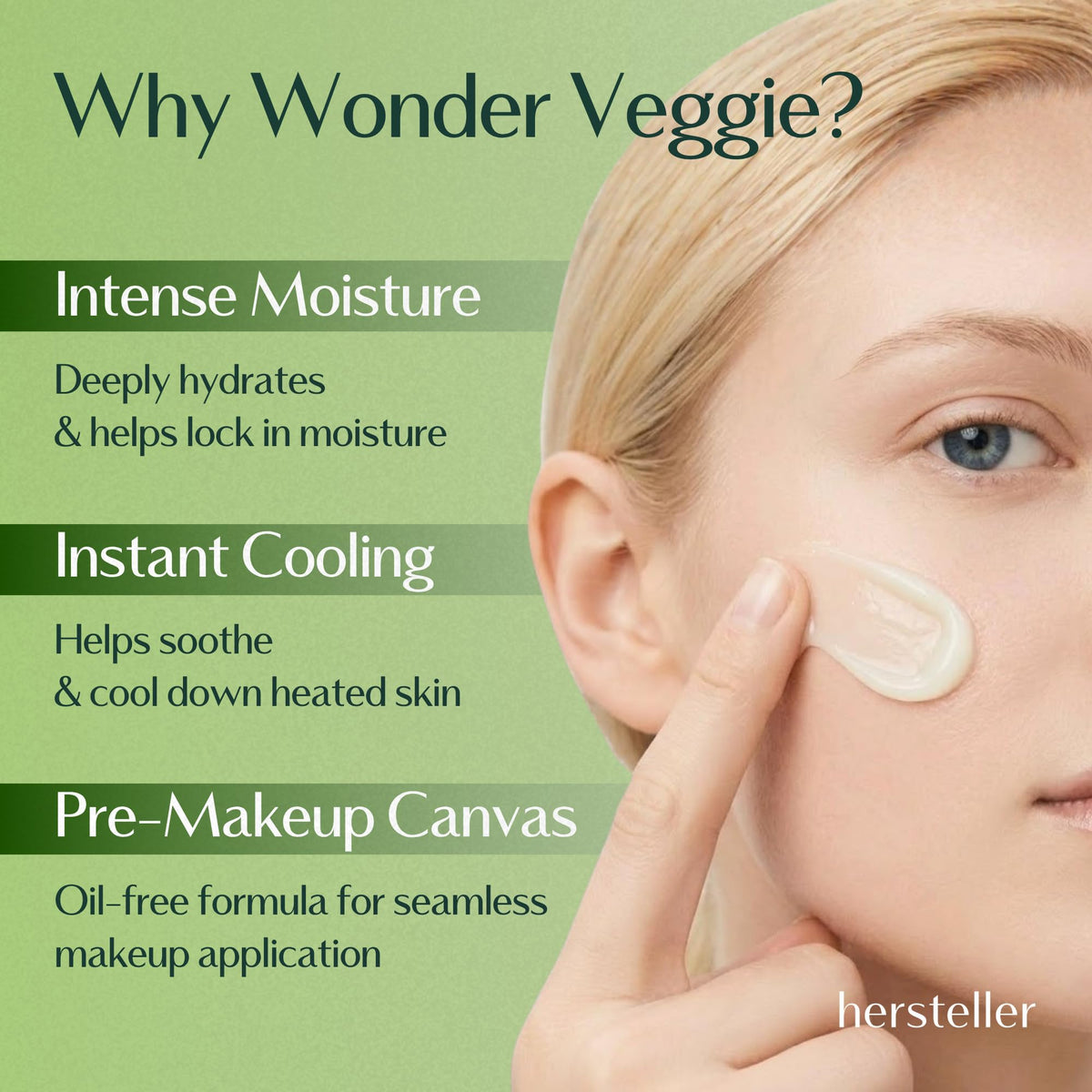 Hersteller Wonder Veggie Hydrating Gel Cream, Vegan K-Beauty Face Moisturizer with 72% Kale Extract, Lightweight Non-Sticky 24H Hydration for Sensitive Skin, Value Size, 2.7 fl oz / 80ml Hersteller buy supplements Au