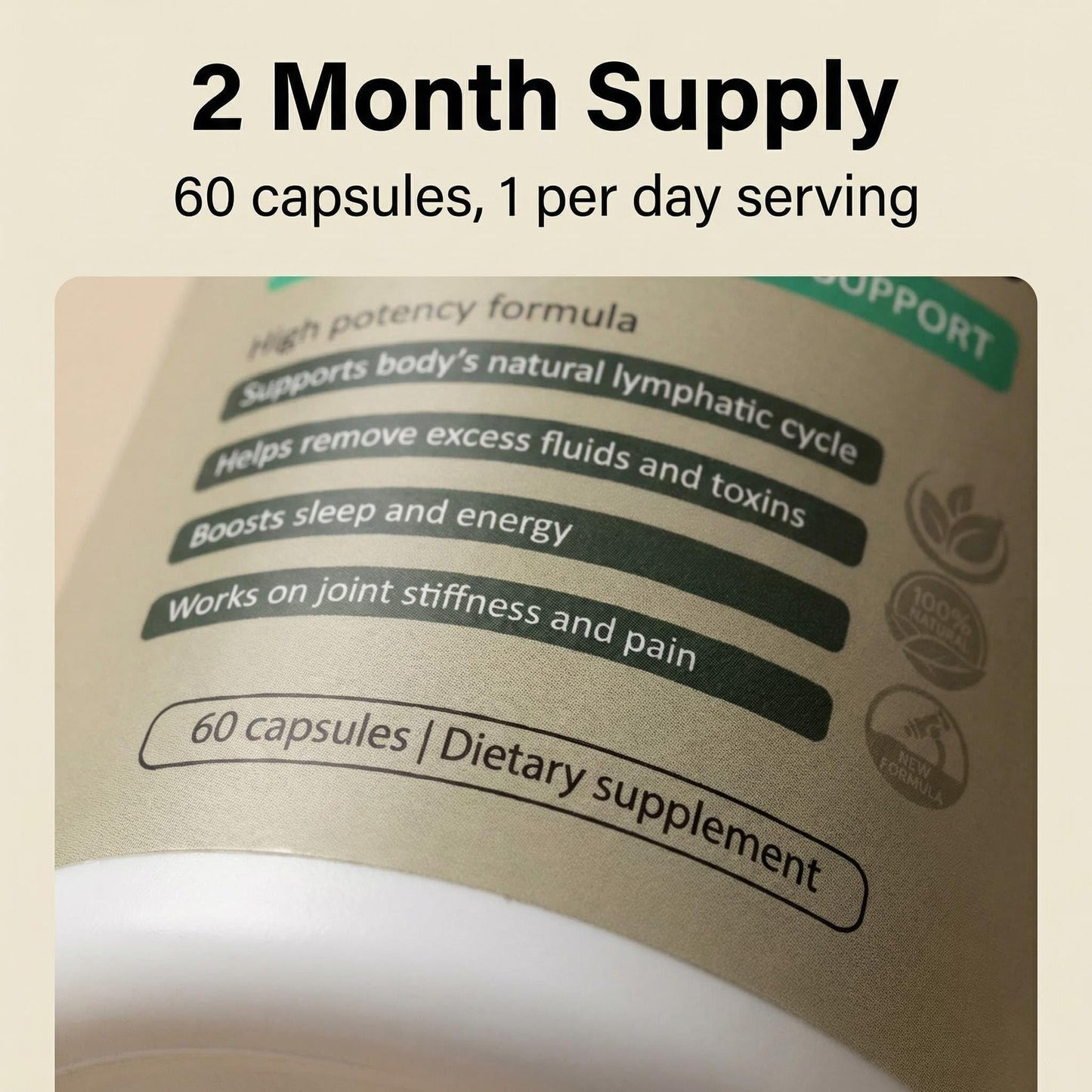 Sculptique Lymphatic Drainage Capsules, New Maximum Potency Formula with Dandelion Extract, Cleavers Extract - Supports Cellulite Reduction 60 Capsules HTKINMI buy supplements Au