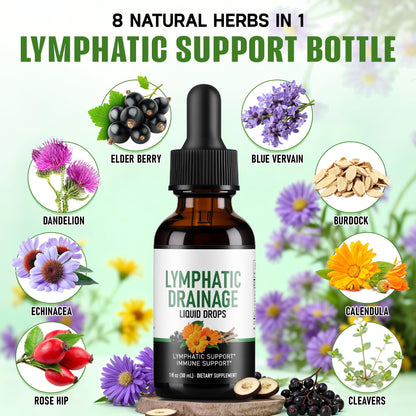 Crobirware Lymphatic Drainage Drops - Herbal Lymph System Cleanse & Immune Support - Liquid with Echinacea, Elderberry, Ginger & Burdock Root - Vegan, Alcohol-Free, 1oz Crobirware buy supplements Au