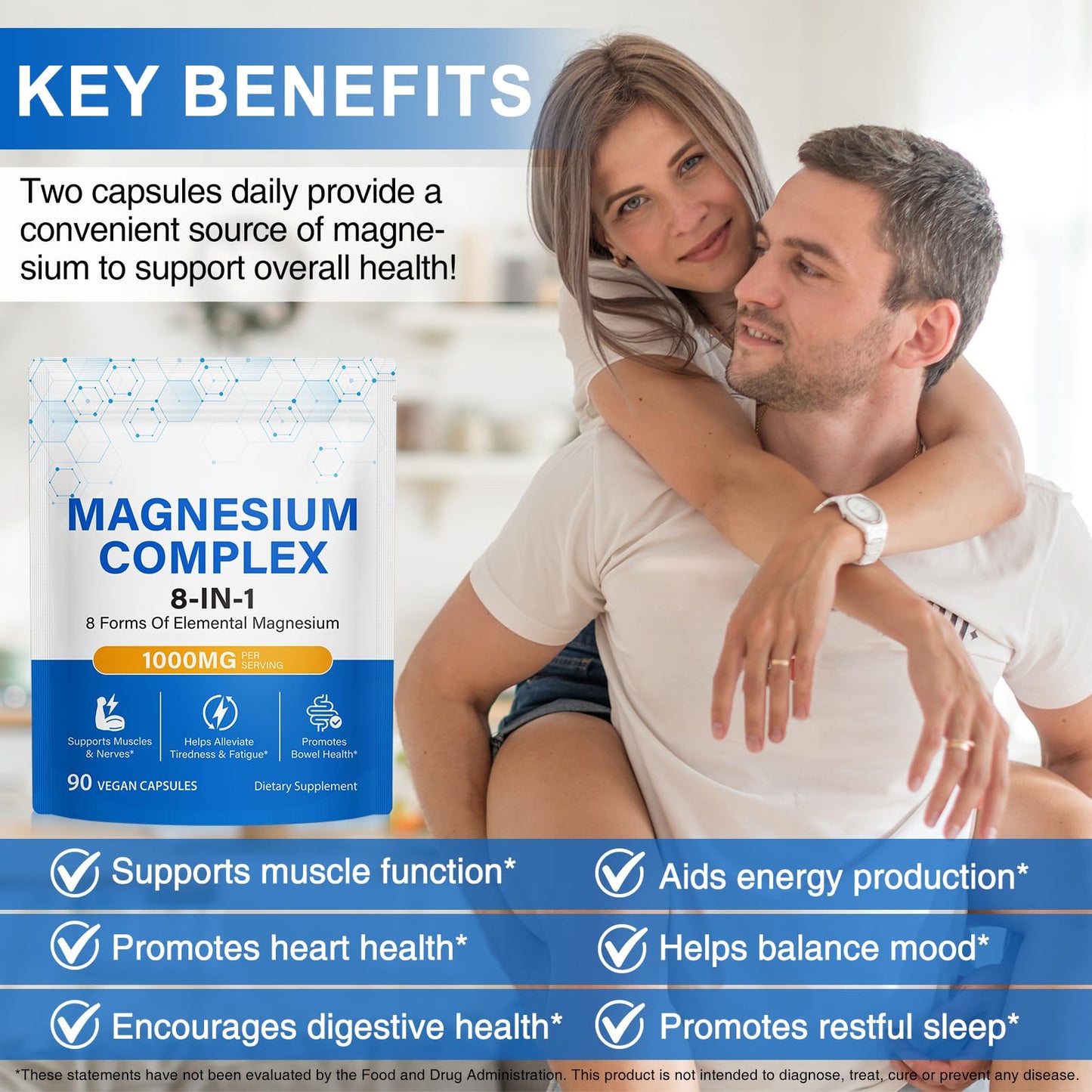 8-in-1 Magnesium Complex Supplement 90 Count, Magnesium Complex Capsules with Magnesium Glycinate, Citrate, Malate, Taurate, Easy Absorption for Sleep, Muscle Relaxation, Nerve & Heart Health, Energy BOIUOITI buy supplements Au