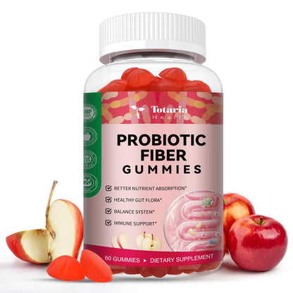 9-in-1 Probiotic Prebiotic Fiber Gummies for Adults & Teens 16G Fiber per Serving, Psyllium Husk Fiber Supplement with 5 Billion CFU Bacillus Coagulans - PrimeBioHealth - canada supplements