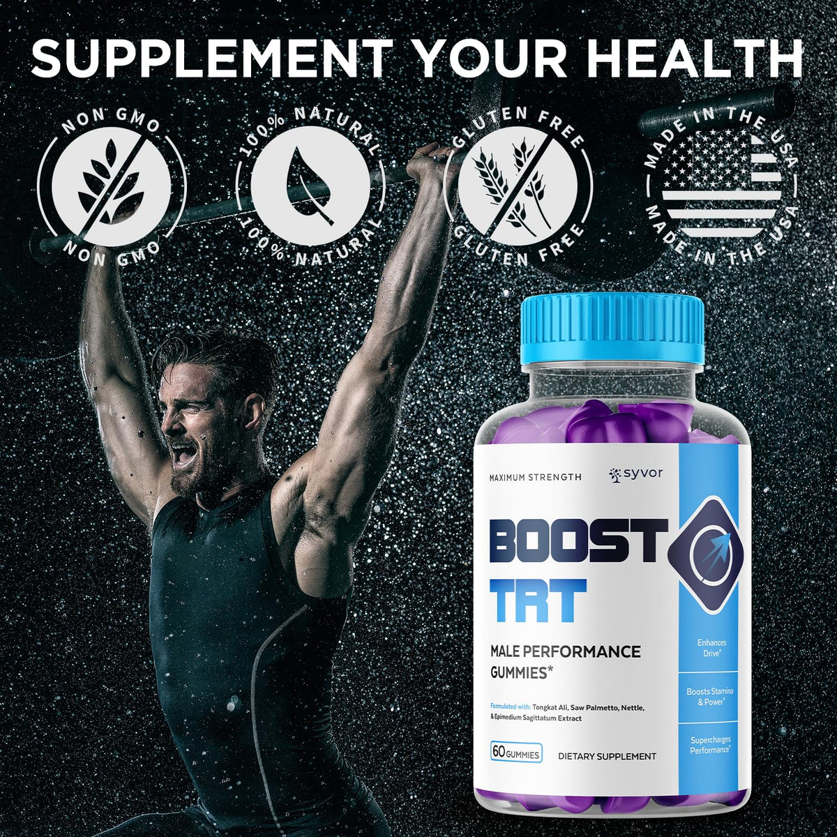 (3 Pack) Boost TRT Gummies for Men, Official Boost TRT Male Performance Gummys with Natural Ingredients, Advanced BoostTRT Men's Gummy Supplement with Maximum Strength Premium Vitamins (180 Gummies) SyvorBuy Supplements Australia