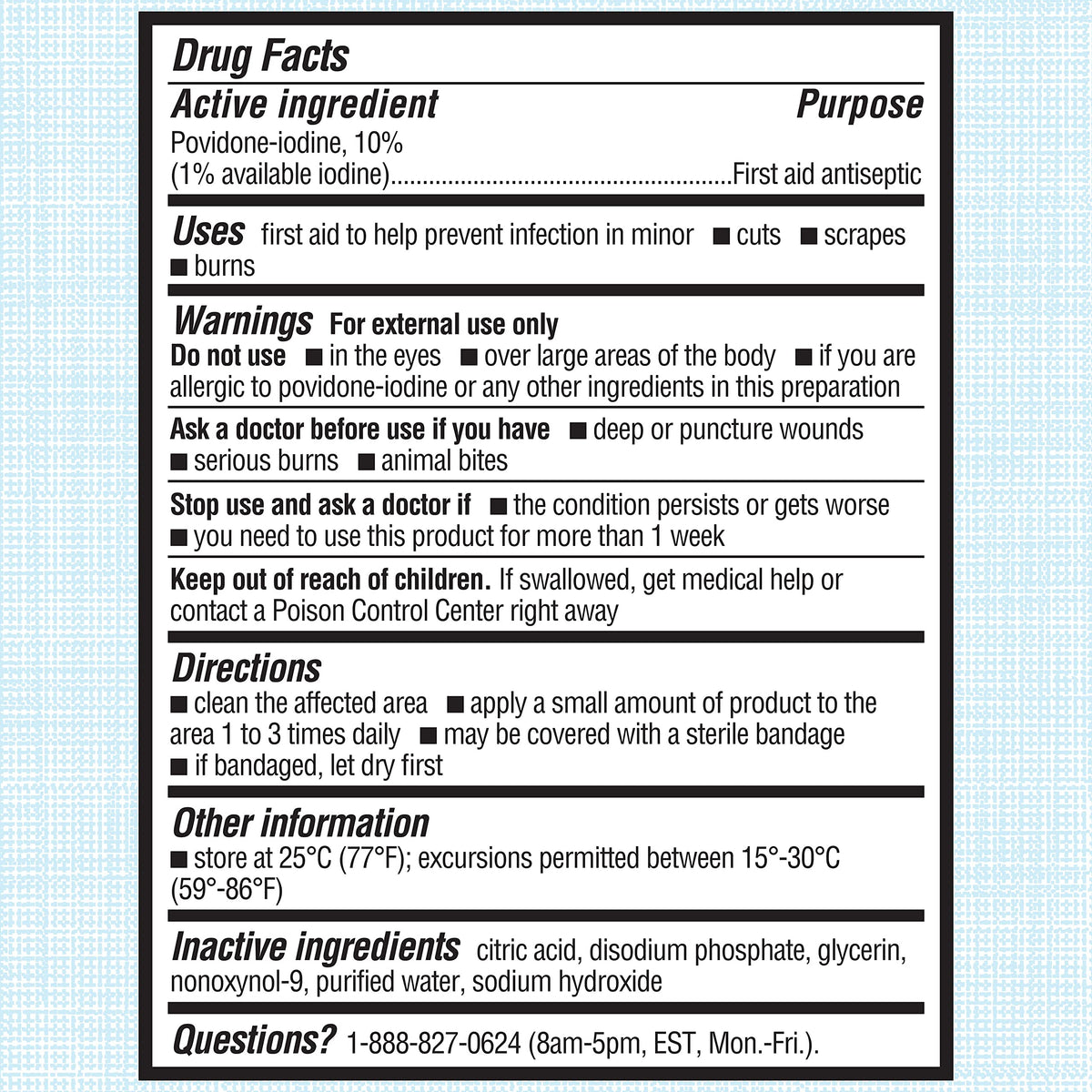 Betadine Antiseptic First Aid Solution, Povidone-Iodine 10%, Infection Protection, Kills Germs in Minor Cuts Scrapes and Burns, No Sting Promise, No Alcohol or Hydrogen Peroxide, 8 FL OZ