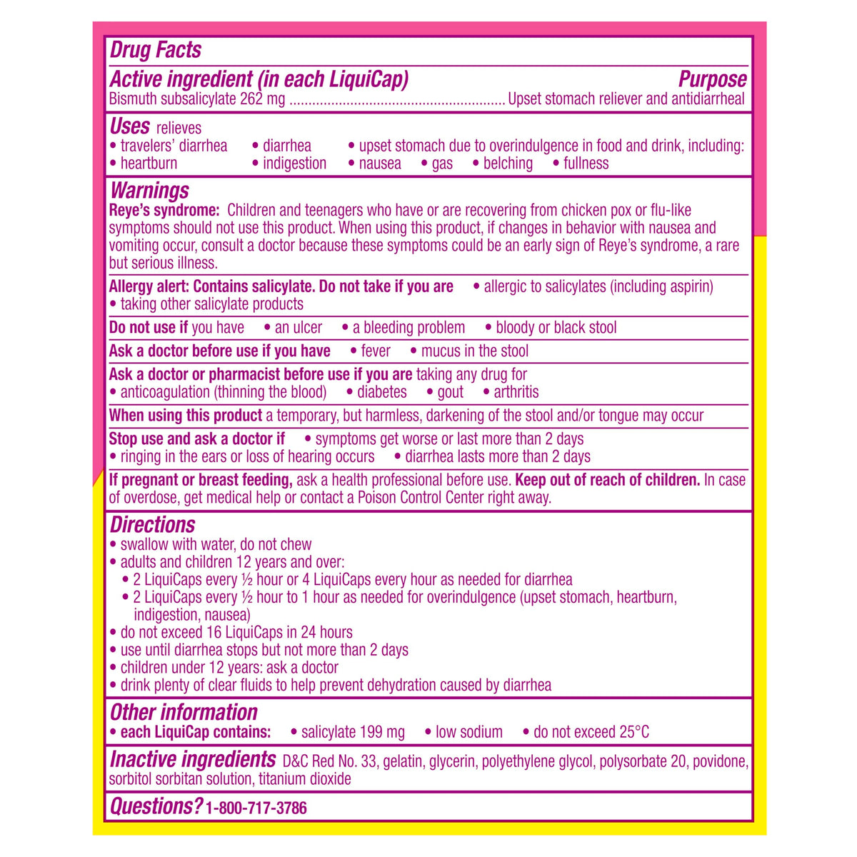 Pepto Bismol Liquicaps, Upset Stomach Relief, Nausea Relief, Heartburn Relief, Indigestion Relief, Anti Diarrhea Medication for Adults - 5 Symptom Fast Relief, No Flavor, 48 ct Pepto Bismol buy supplements Au