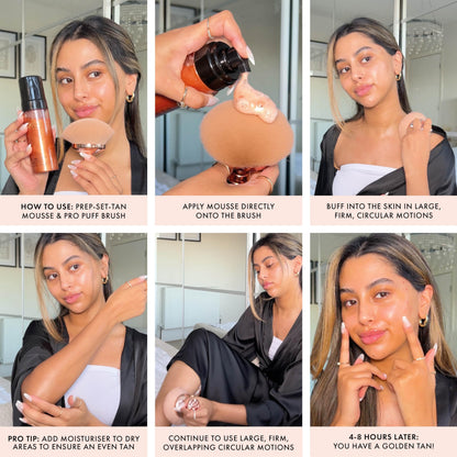 ICONIC LONDON Prep Set Tan Mousse | Long Lasting, Sun Kissed Skin, Bronze Glow, Cruelty-Free, Vegan Makeup, Original ICONIC LONDON buy supplements Au