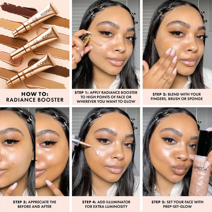 ICONIC LONDON Radiance Booster | Liquid Radiance Lightweight Skin Tint for a Glowy Makeup Look, Cruelty Free, Vegan Makeup (Champagne Glow) 30 mL/ 1.01 Fl Oz ICONIC LONDON buy supplements Au