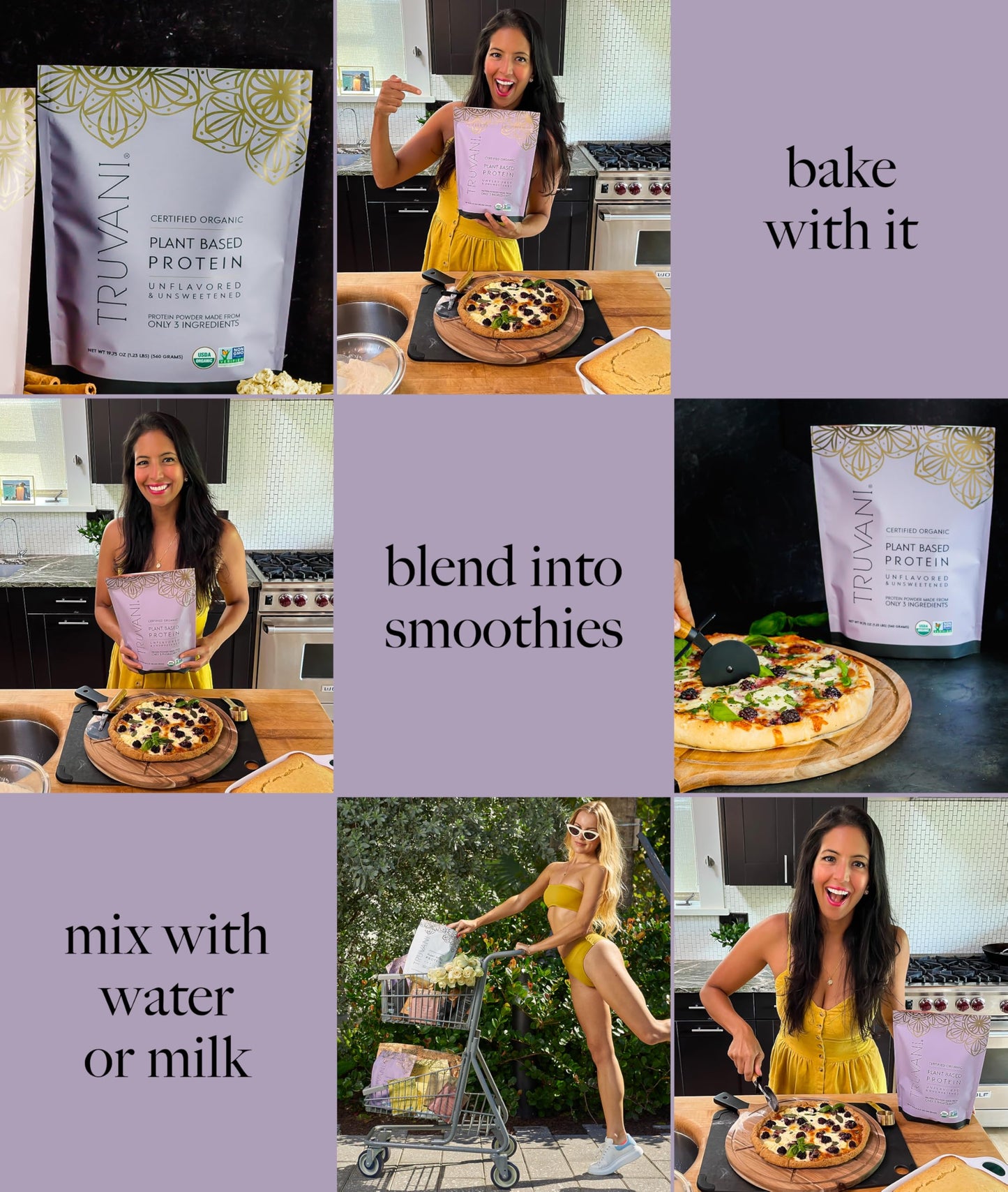 Truvani Organic Plant Based Protein Powder | Vanilla | 18 Servings | Vegan | 20g Pea Protein | Keto | Gluten & Dairy Free | Low Carb | No Added Sugar