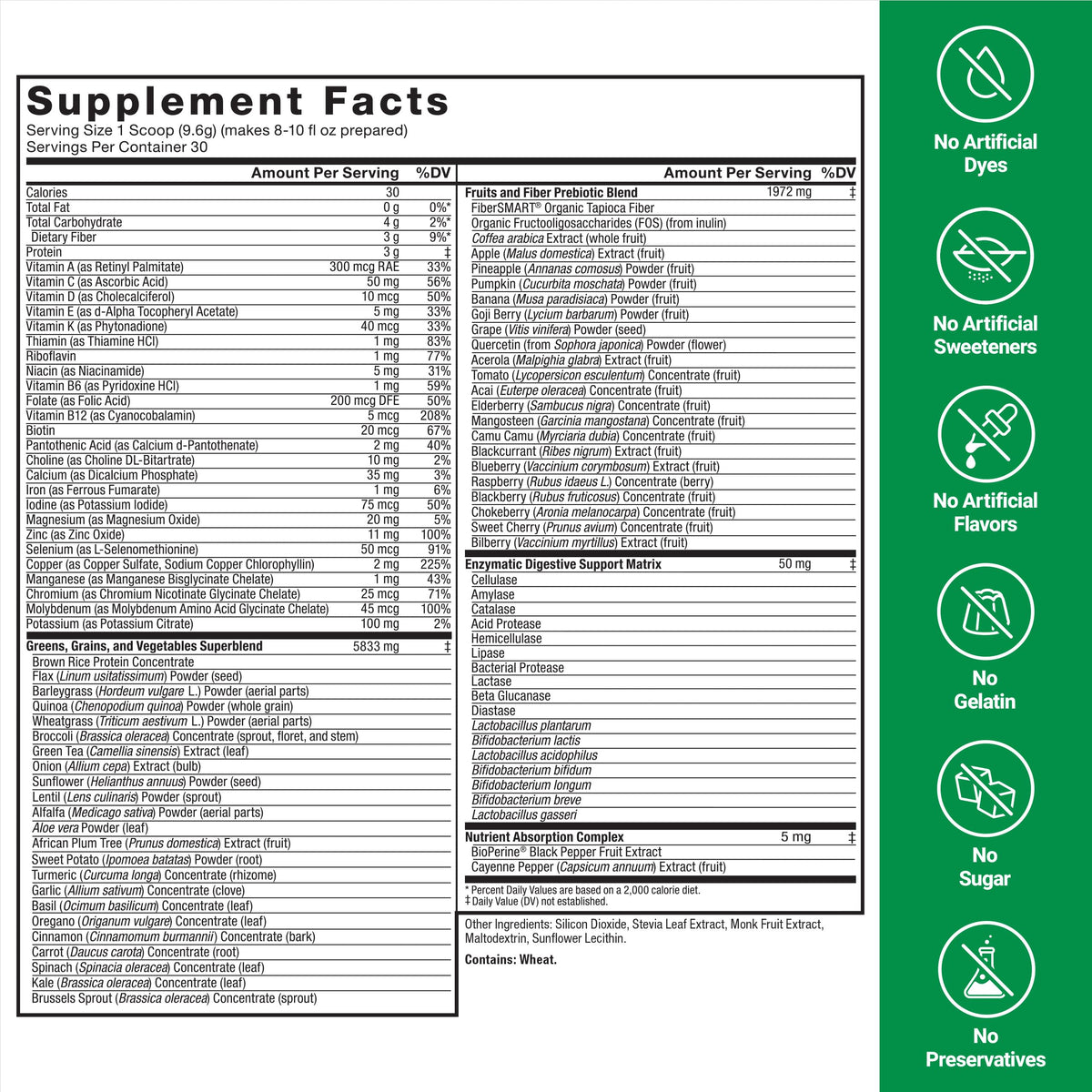 Force Factor Smarter Greens Daily Wellness Powder 2-Pack to Support Energy, Immunity & Digestion, Superfood Greens Powder with Vitamins, Minerals & Probiotics, Unflavored, 60 Servings Force FactorBuy Supplements Australia