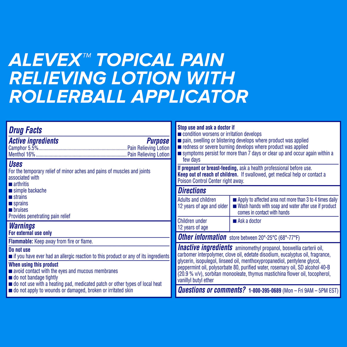 Aleve Pain Relieving Lotion with Rollerball 2.5 oz (Pack of 3) AleveBuy Supplements Australia