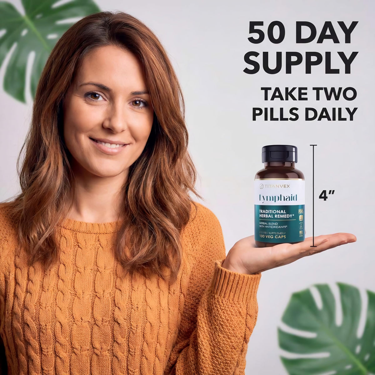 TitanVex Lymphaid - Lymphatic Drainage Supplement 100 Vegan Capsules, Herbal Lymphatic Support with Echinacea and Dandelion, Antioxidant, Respiratory and Urinary Wellbeing TitanVex buy supplements Au