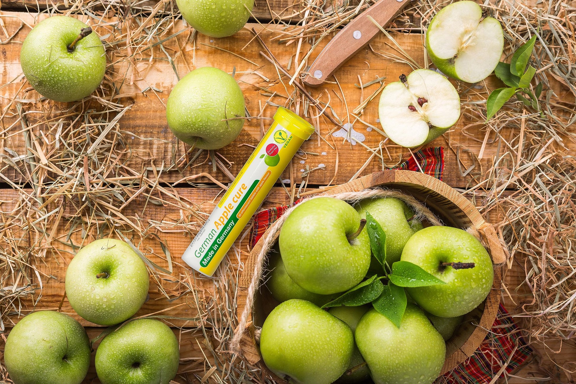 T&D German Apple Cure - 40 Vegan Drink Effervescent Tablets - Apple Flavor - Made in Germany T&D buy supplements Au