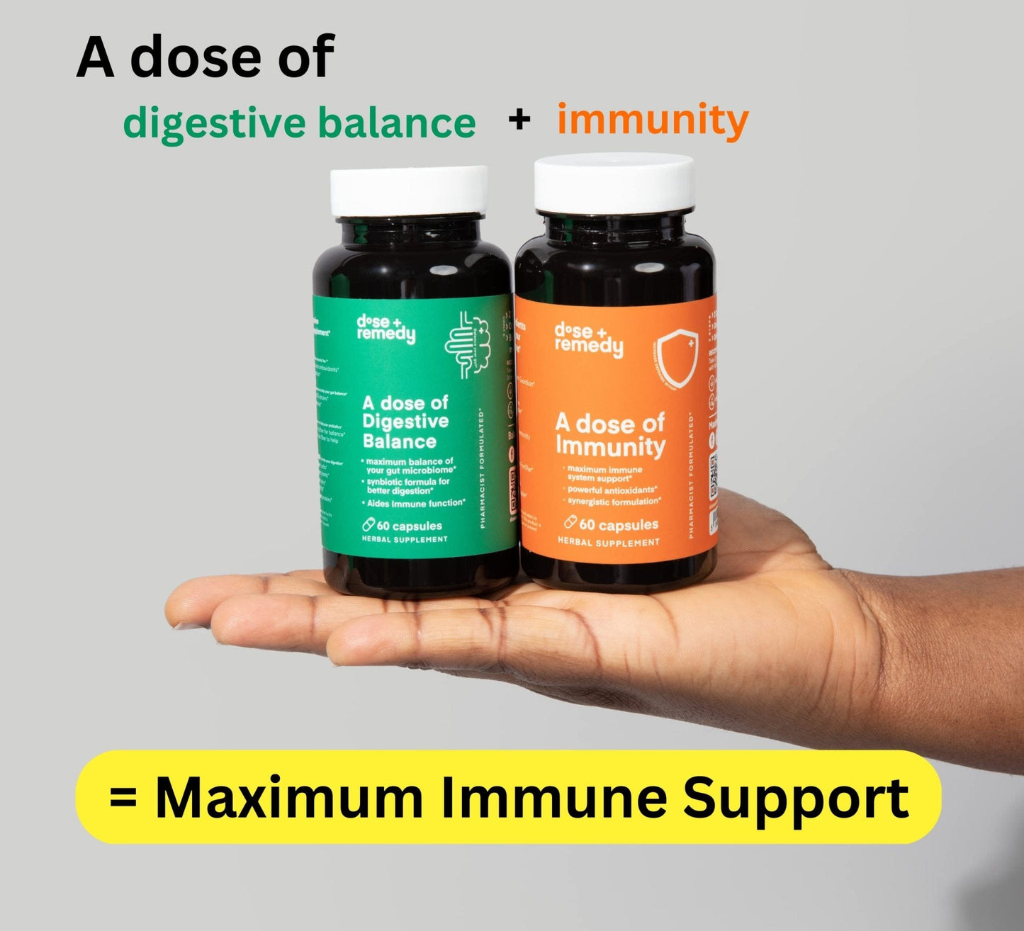 A dose of Digestive Balance-Gut Health Supplement-USDA-Kombucha, 7 Probiotic Strains and Prebiotics for Microbiome-Digestive Enzymes for Digestion - PrimeBioHealth - canada supplements