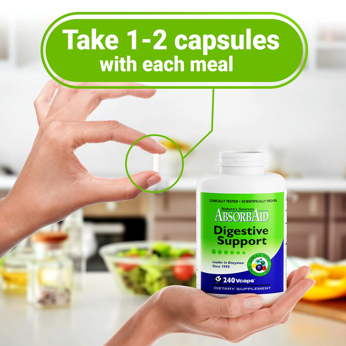 AbsorbAid Digestive Enzymes 240 vCaps, Proven to Increase Vital Nutrient Absorption by up to 71% - PrimeBioHealth - canada supplements
