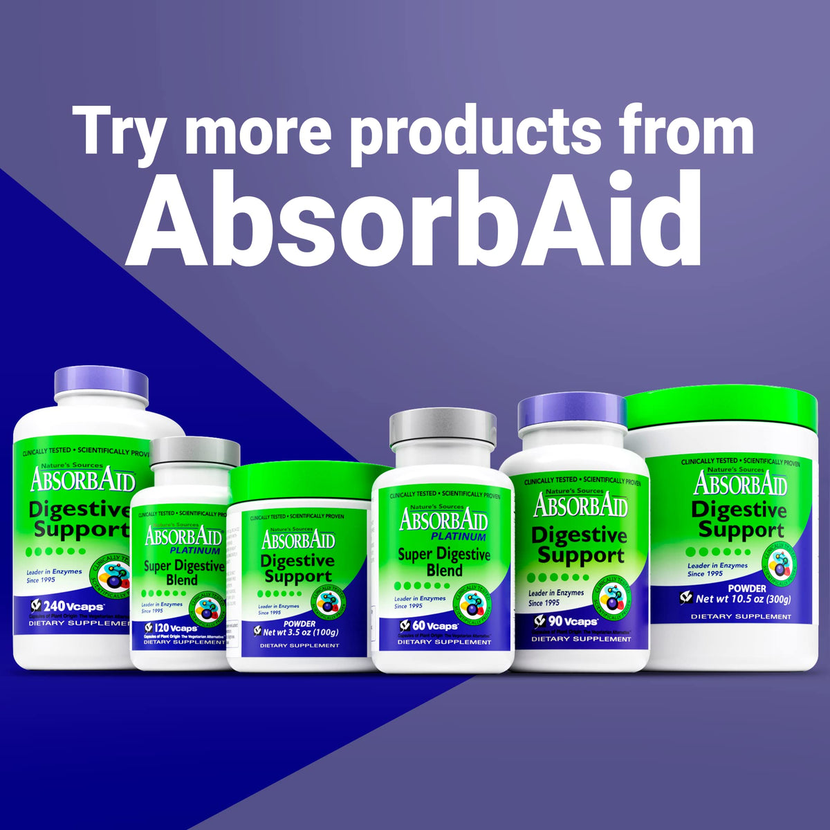 AbsorbAid Platinum Digestive Enzyme Support 60 vCaps, 12 Digestive Enzymes Plus 2 Probiotics for Maximum Relief - PrimeBioHealth - canada supplements
