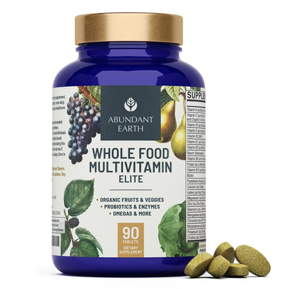 Abundant Earth Whole Food Multivitamin for Women, Daily Multi Vitamins Supplements for Men/Mens Multivitamins + B Complex, Probiotic Multi Enzyme - PrimeBioHealth - canada supplements