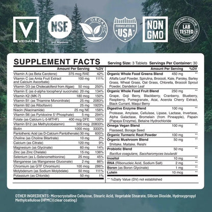 Abundant Earth Whole Food Multivitamin for Women, Daily Multi Vitamins Supplements for Men/Mens Multivitamins + B Complex, Probiotic Multi Enzyme - PrimeBioHealth - canada supplements