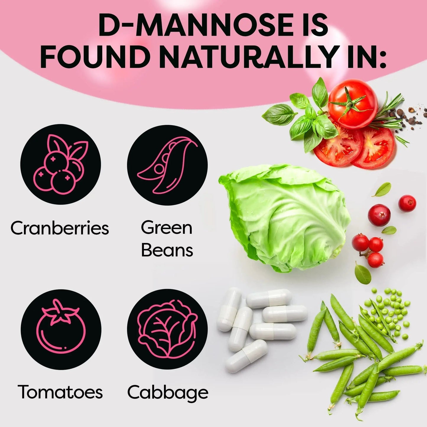 ACE NUTRITION pHresh D-Mannose with Cranberry Capsules for Women and Men, Maximum Strength 1000 mg Per Serving - Supports: Urinary Tract Health - Made in The USA - PrimeBioHealth - canada supplements
