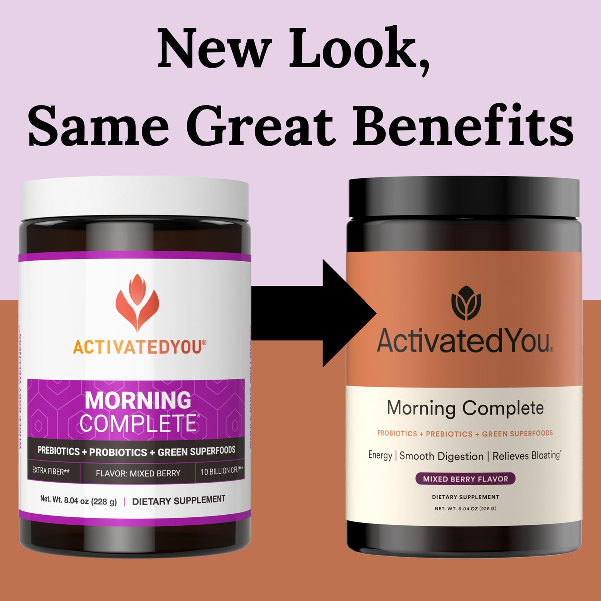 ActivatedYou Morning Complete Super Greens Powder Drink Mix - Gut Health Boost with Prebiotics, Probiotics, & Antioxidants - 10 Billion CFUs, Mixed Berry Flavor - PrimeBioHealth - canada supplements