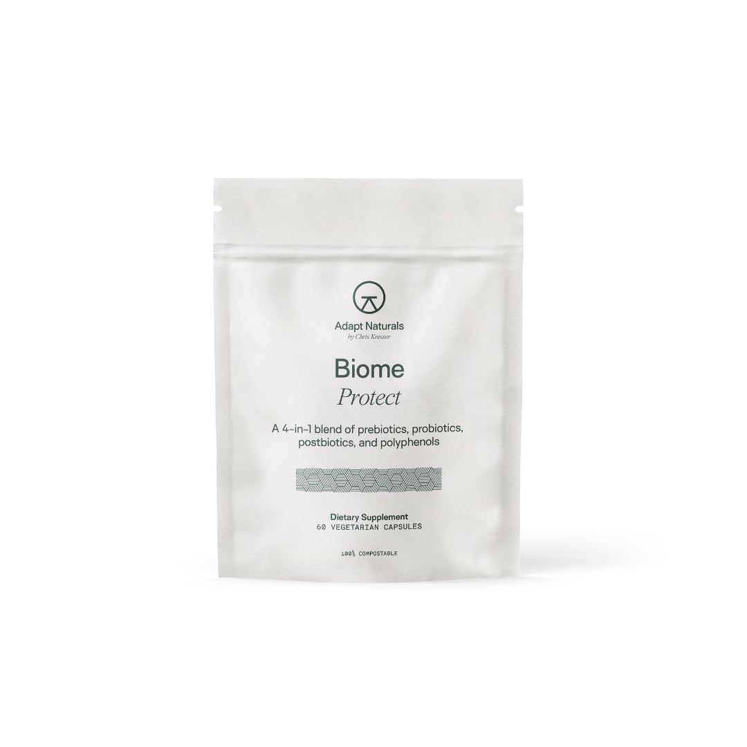 Adapt Naturals 4-in-1 Biome Protect Prebiotics, Probiotics Supplement Postbiotics & Polyphenols for Microbiome, Gut Health & Defense for Women & Men, 30 Day Supply - PrimeBioHealth - canada supplements