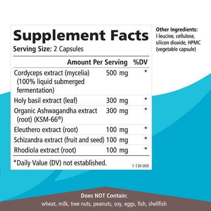 Adrenal Stability by Pure Essence - Adrenal Fatigue Supplement with Ashwagandha, Holy Basil, Supports Healthy Stress Response, Energy, Sleep (30 Caps) - PrimeBioHealth - canada supplements
