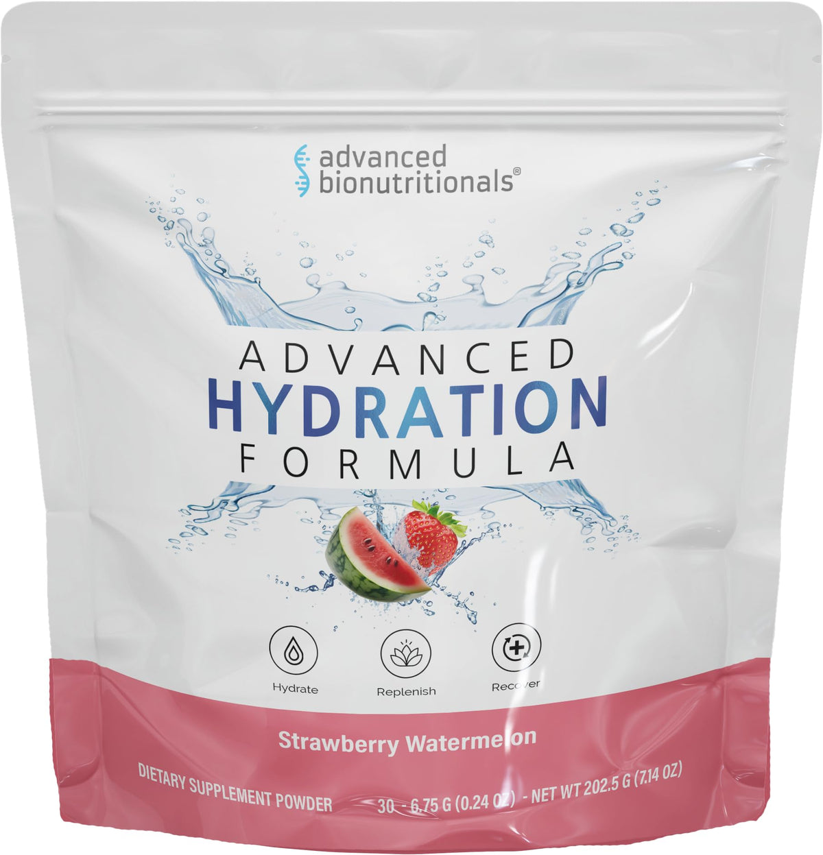 Advanced Bionutritionals Advanced Hydration Formula Electrolyte Drink Mix Powder with ElectroPrime®, L-Taurine, TyroPure™, B-Vitamins, Vitamin C – Strawberry Watermelon – 30 Stick Packs - PrimeBioHealth - canada supplements