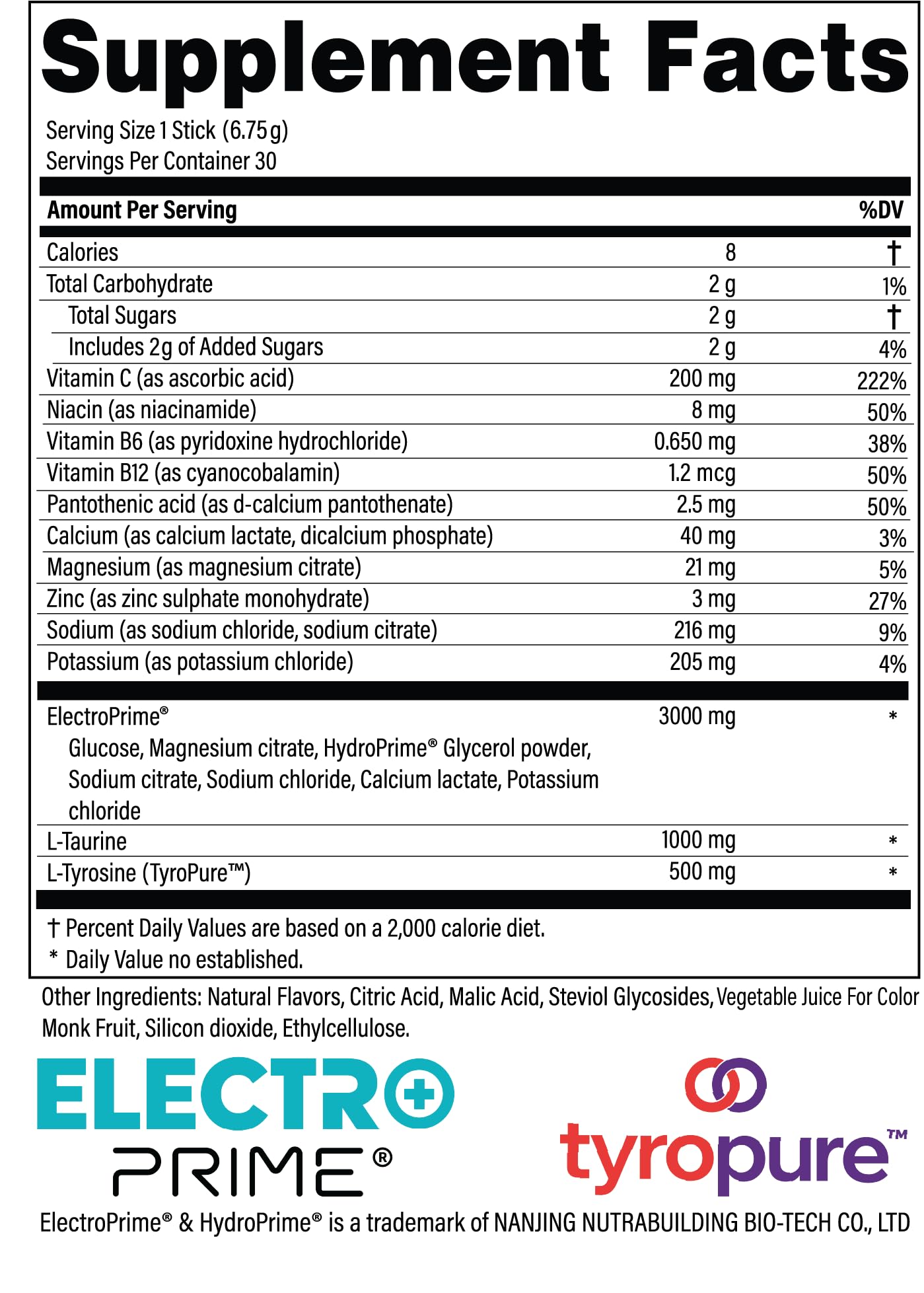 Advanced Bionutritionals Advanced Hydration Formula Electrolyte Drink Mix Powder with ElectroPrime®, L-Taurine, TyroPure™, B-Vitamins, Vitamin C – Strawberry Watermelon – 30 Stick Packs - PrimeBioHealth - canada supplements