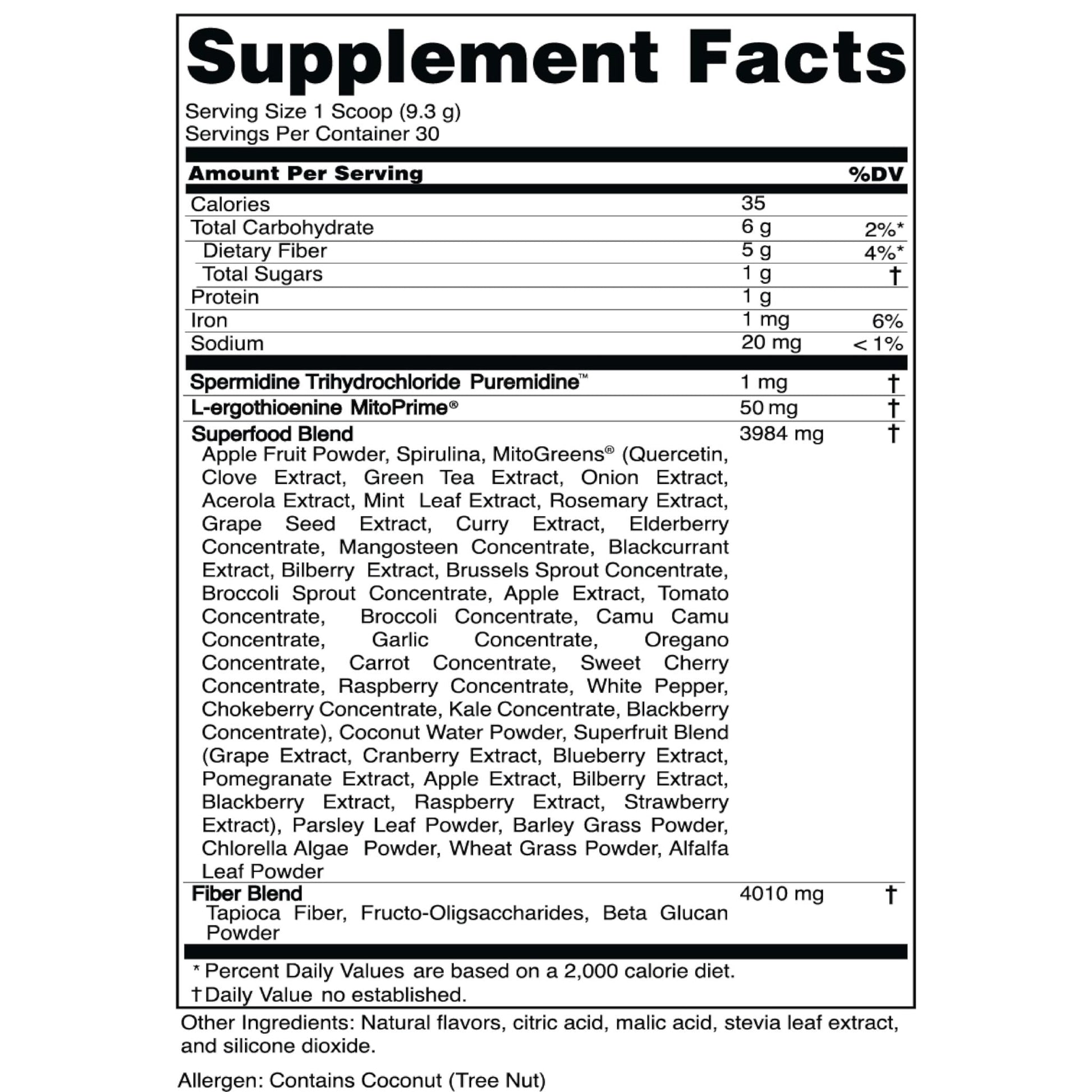Advanced Bionutritionals Pep Tonic Powdered Superfood Formula 50 Fruits, Vegetables, Herbs, and Superfoods - Vegan, Vegetarian - 9.84 OZ - 279 g - PrimeBioHealth - canada supplements