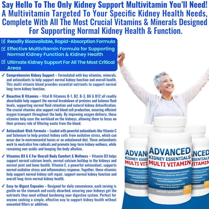 Advanced Kidney Essentials Multivitamin. Kidney Support Supplement for Complete Kidney Health. Kidney Health Supplement - PrimeBioHealth - canada supplements