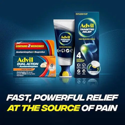Advil Dual Action Back Pain Caplets Delivers 125mg Ibuprofen and 250mg Acetaminophen Per Dose for 8 Hours of Back Pain Relief - 144 Count - PrimeBioHealth - canada supplements