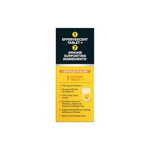 Airborne 1000mg Vitamin C with Vitamin D & Zinc, Sugar Free Multivitamin Immune Support Supplement, Antioxidants Vitamins A C & Vitamin E - PrimeBioHealth - canada supplements