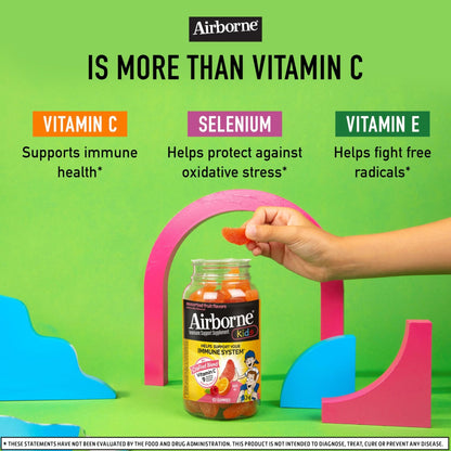 Airborne 500mg Vitamin C + Zinc Immune Support Supplement Gummies for Kids, Assorted Fruit Flavor, Gluten Free Crafted Blend - PrimeBioHealth - canada supplements