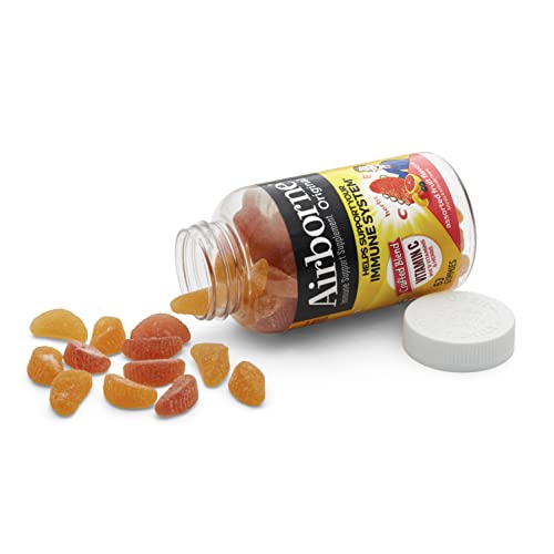 Airborne 750mg Vitamin C Gummies for Adults, Immune Support Gummies with Powerful Antioxidants VIT C & E, Caffeine Free - PrimeBioHealth - canada supplements